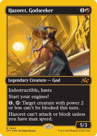 Hazoret, Godseeker (First-Place Foil) (DFT-462) - Aetherdrift Foil [Mythic]