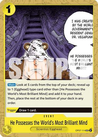 He Possesses the World's Most Brilliant Mind (OP07-114) - 500 Years in the Future  [Uncommon]