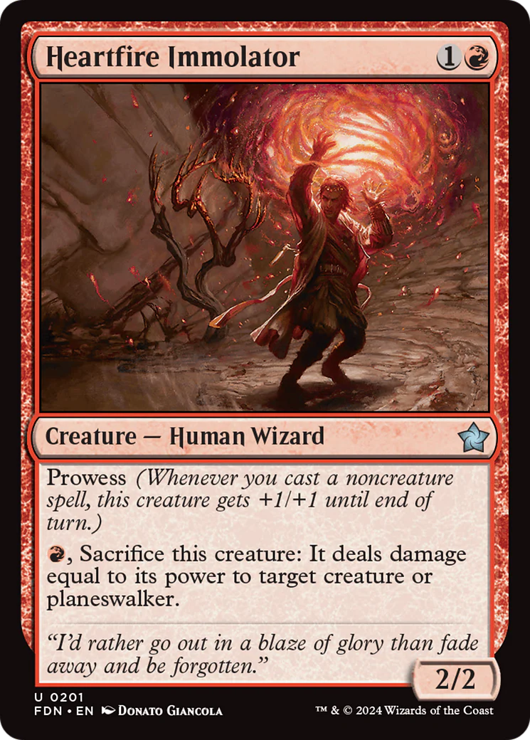 Heartfire Immolator (FDN-201) - Foundations Foil [Uncommon]