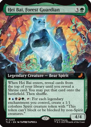 Hei Bai, Forest Guardian (Extended Art) (TLE-205) - Avatar: The Last Airbender: Eternal-Legal Foil [Mythic]