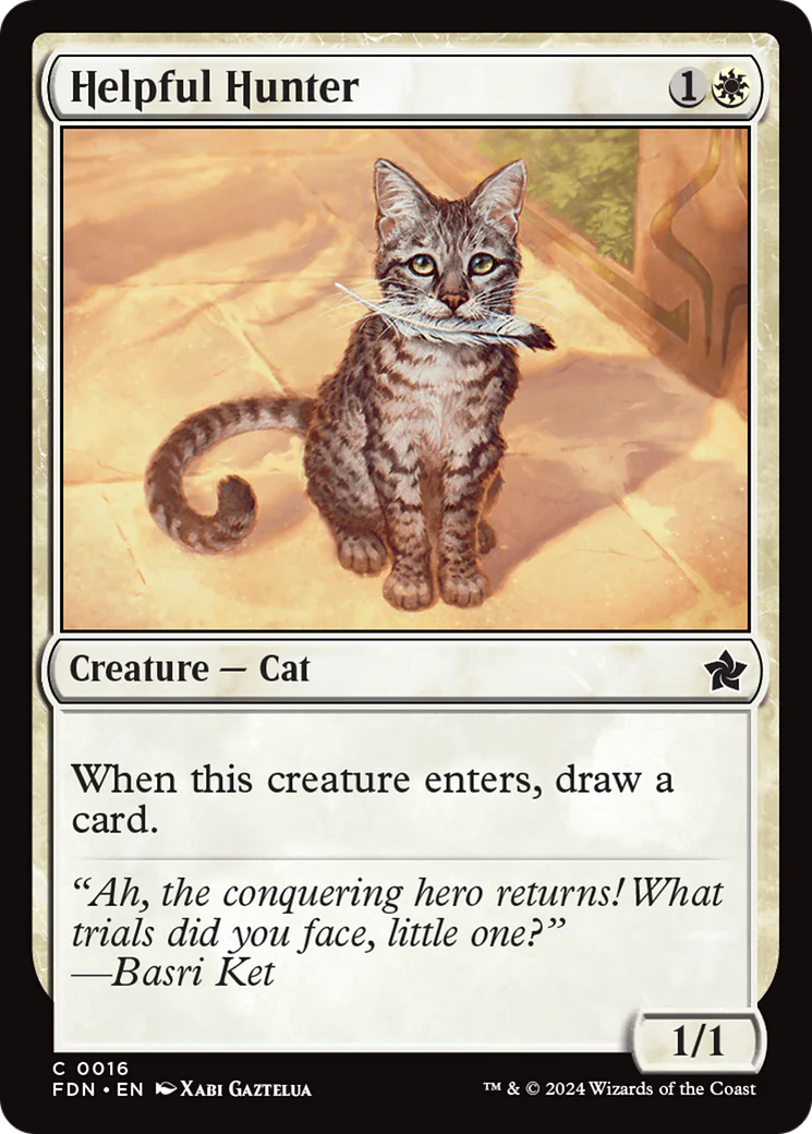 Helpful Hunter (FDN-016) - Foundations Foil [Common]