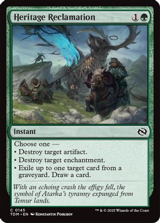 Heritage Reclamation (TDM-145) - Tarkir: Dragonstorm Foil [Common]