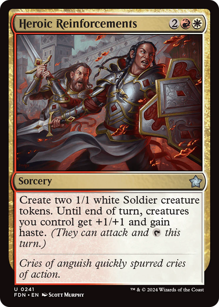 Heroic Reinforcements (FDN-241) - Foundations Foil [Uncommon]
