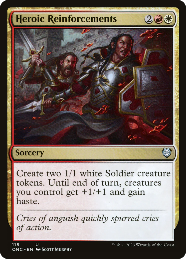 Heroic Reinforcements (ONC-118) - Phyrexia: All Will Be One Commander [Uncommon]