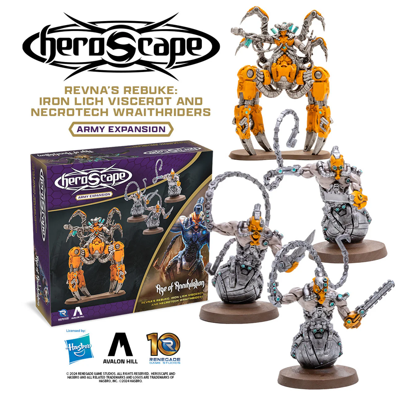 Heroscape: Revna's Rebuke – Iron Lich Viscerot and Necrotech Wraithriders Army Expansion - Image 2
