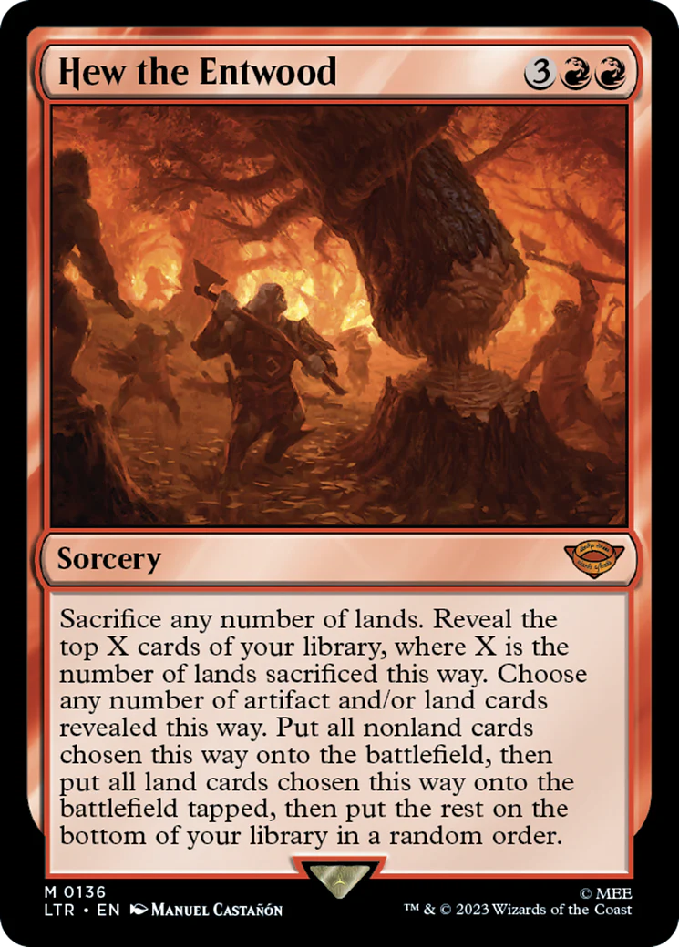 Hew the Entwood (LTR-136) - The Lord of the Rings: Tales of Middle-earth Foil [Mythic]