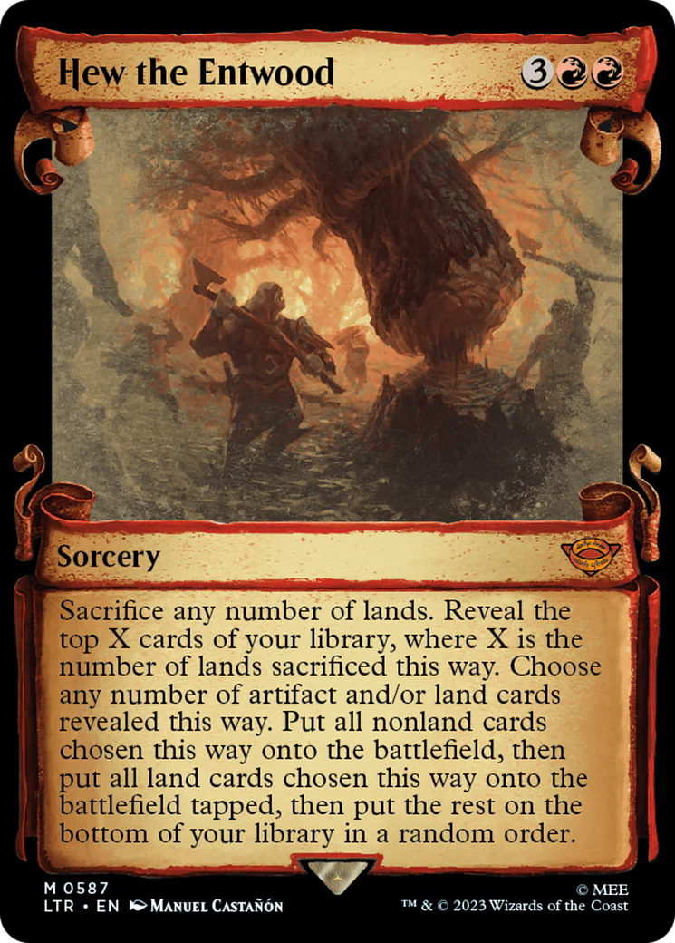 Hew the Entwood (LTR-587) - The Lord of the Rings: Tales of Middle-earth: (Showcase) Scroll [Mythic]