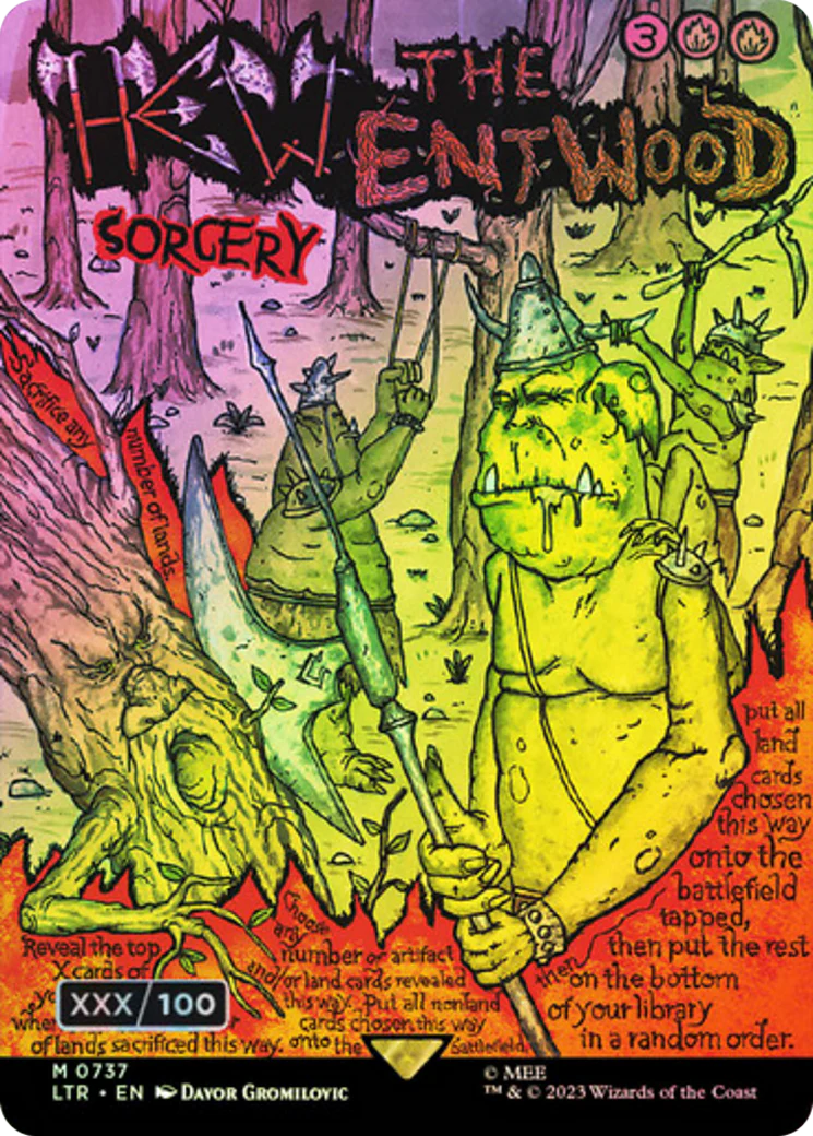 Hew the Entwood (LTR-737Z) - The Lord of the Rings: Tales of Middle-earth (Borderless) Foil [Mythic]