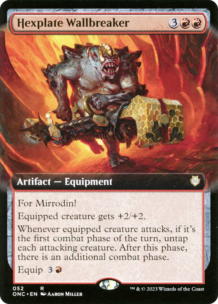 Hexplate Wallbreaker (ONC-052) - Phyrexia: All Will Be One Commander: (Extended Art) [Rare]