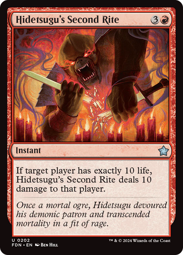 Hidetsugu's Second Rite (FDN-202) - Foundations Foil [Uncommon]