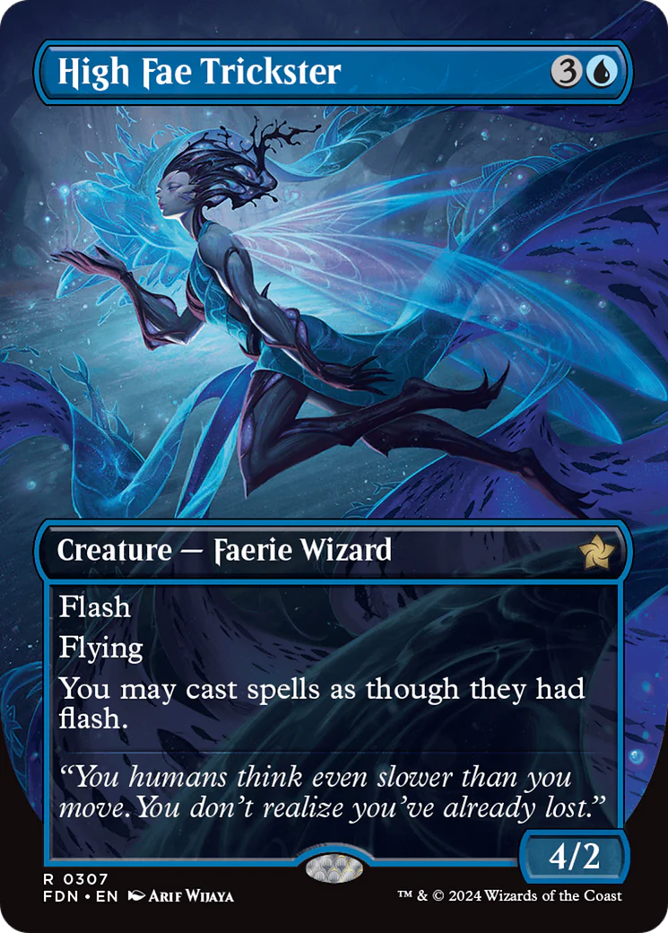 High Fae Trickster (FDN-307) - Foundations (Borderless) Foil [Rare]