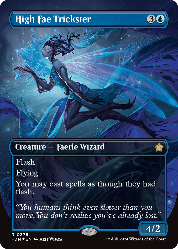 High Fae Trickster (FDN-375) - Foundations (Borderless) Foil [Rare]