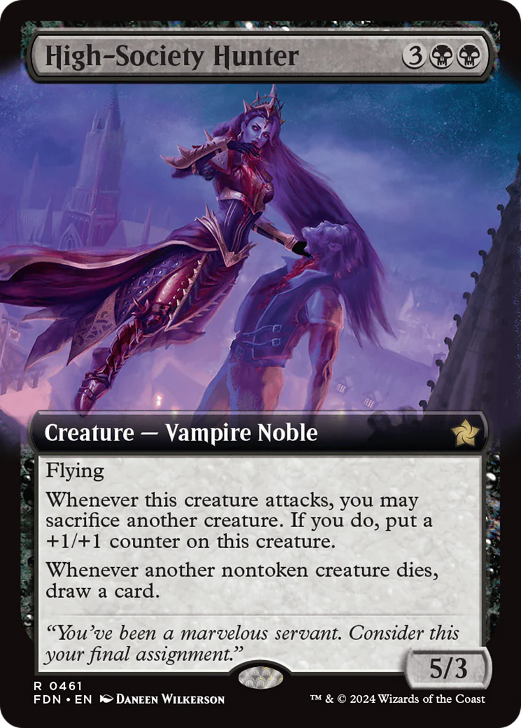 High-Society Hunter (FDN-461) - Foundations: (Extended Art) Foil [Rare]
