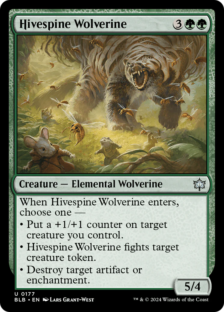 Hivespine Wolverine (BLB-177) - Bloomburrow [Uncommon]