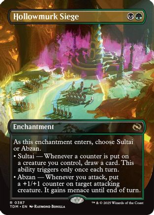 Hollowmurk Siege (Borderless) (TDM-387) - Tarkir: Dragonstorm Foil [Rare]