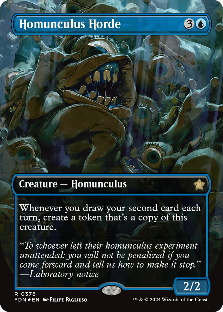 Homunculus Horde (FDN-376) - Foundations (Borderless) Foil [Rare]