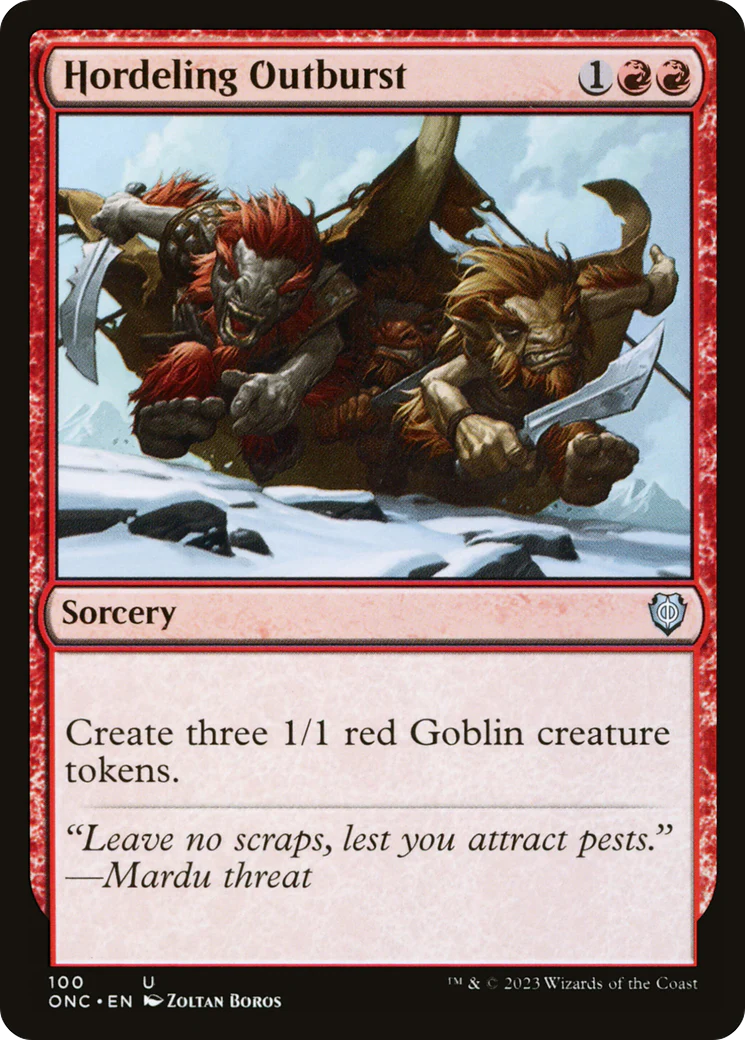 Hordeling Outburst (ONC-100) - Phyrexia: All Will Be One Commander [Uncommon]