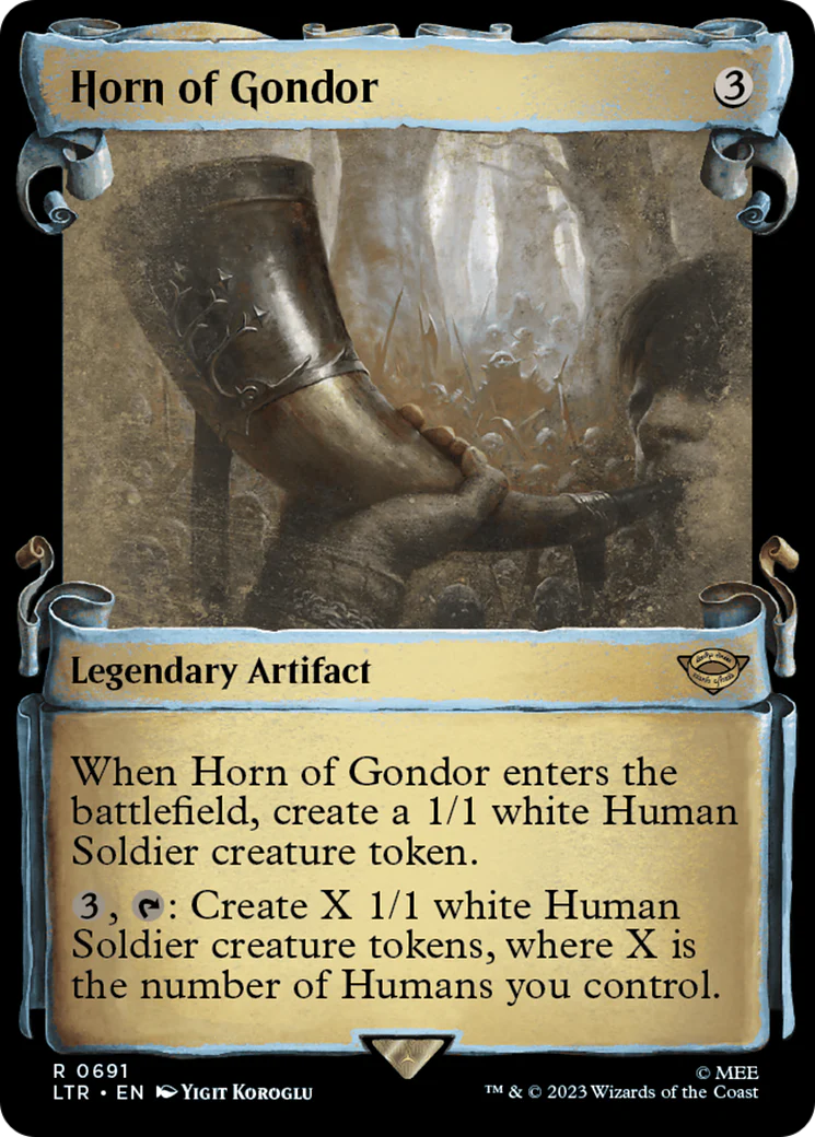 Horn of Gondor (LTR-691) - The Lord of the Rings: Tales of Middle-earth: (Showcase) Scroll Foil [Rare]