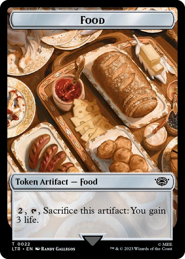 Human Soldier (0014) // Food (0022) Double-Sided Token (Surge Foil) [The Lord of the Rings: Tales of Middle-Earth Tokens] - Image 2