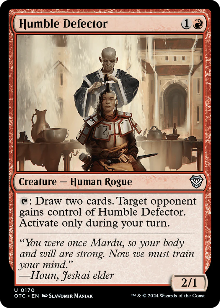 Humble Defector (OTC-170) - Outlaws of Thunder Junction Commander [Uncommon]