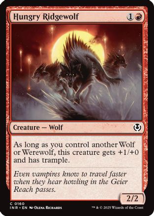 Hungry Ridgewolf (INR-160) - Innistrad Remastered Foil [Common]