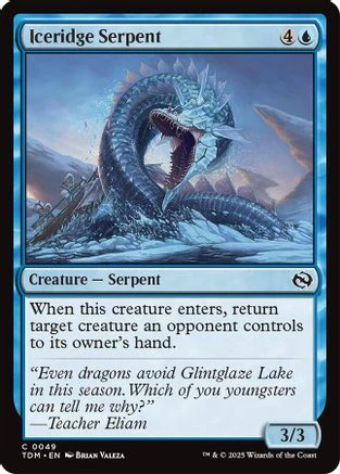 Iceridge Serpent (TDM-049) - Tarkir: Dragonstorm Foil [Common]