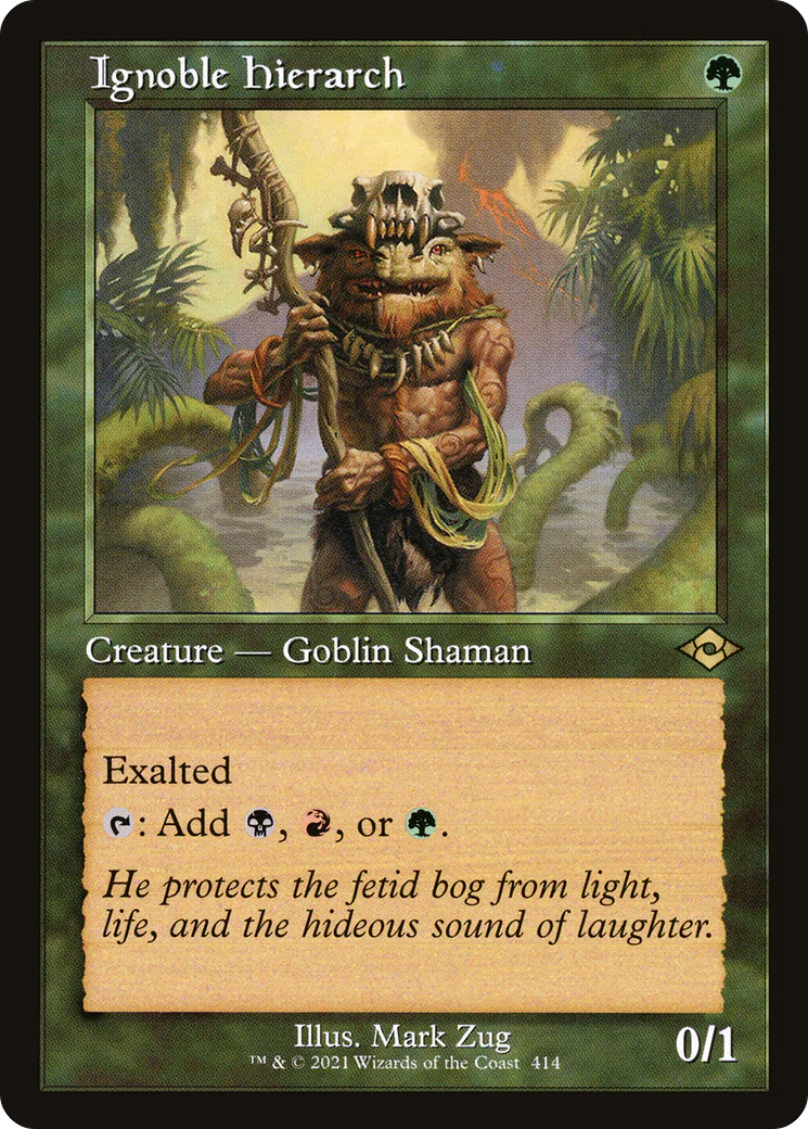 Ignoble Hierarch (MH2-414) - Modern Horizons 2 Etched Foil [Rare] Retro Frame
