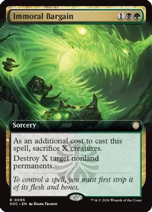 Immoral Bargain (Extended Art) (SOC-095) - Commander: Secrets of Strixhaven [Rare]