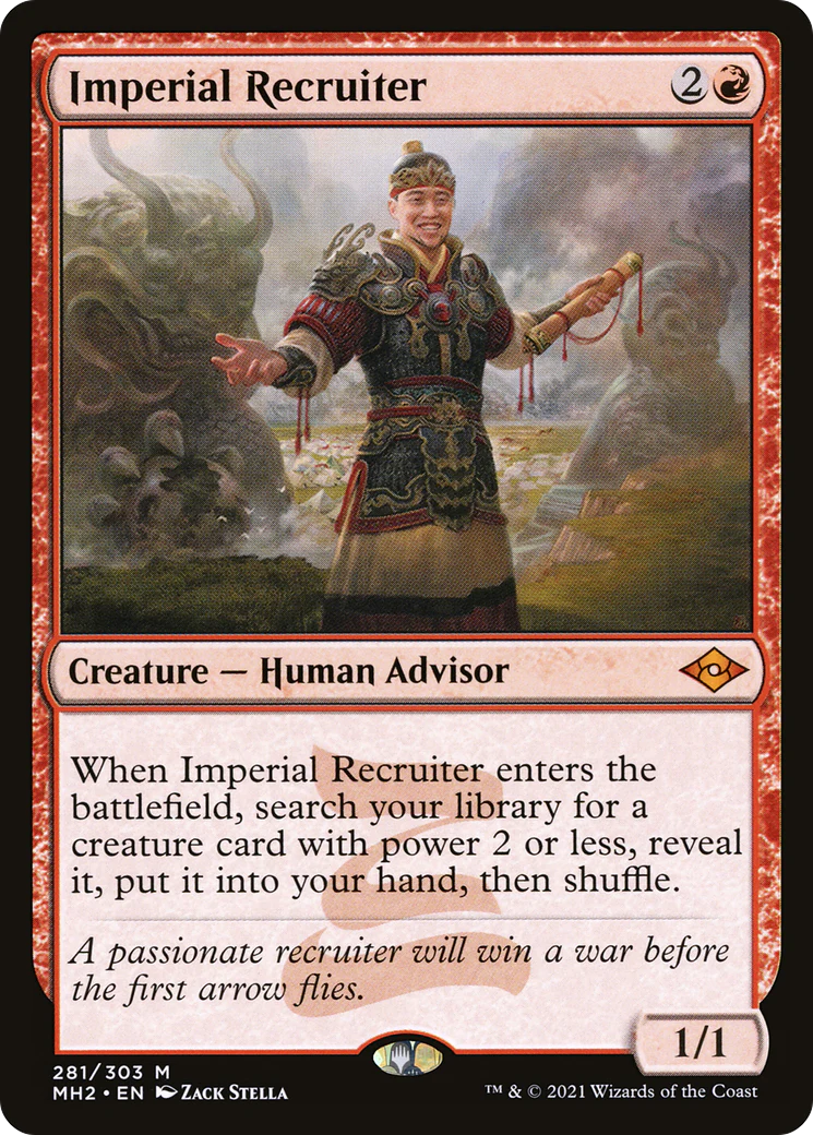 Imperial Recruiter (MH2-281) - Modern Horizons 2 Etched Foil [Mythic]