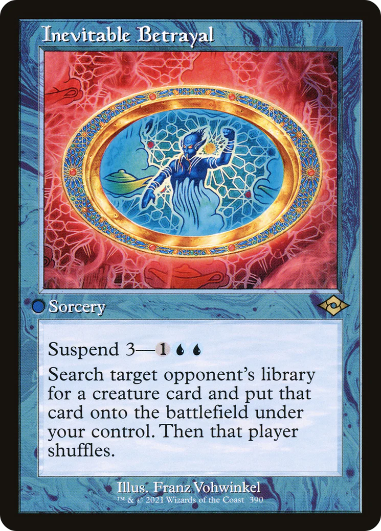Inevitable Betrayal (MH2-390) - Modern Horizons 2 Etched Foil [Rare] Retro Frame