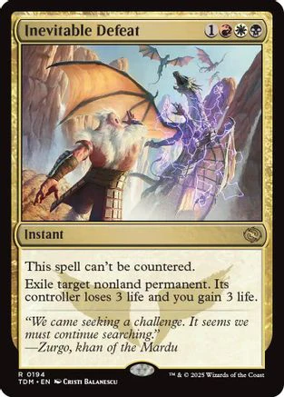 Inevitable Defeat (TDM-194) - Tarkir: Dragonstorm [Rare]