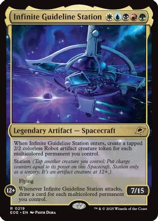 Infinite Guideline Station (EOE-219) - Edge of Eternities Foil [Rare]