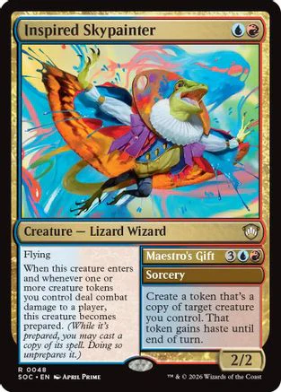 Inspired Skypainter (SOC-048) - Commander: Secrets of Strixhaven [Rare]