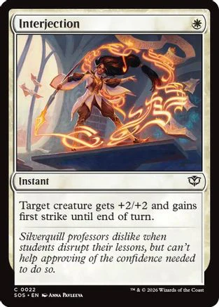 Interjection (SOS-022) - Secrets of Strixhaven Foil [Common]