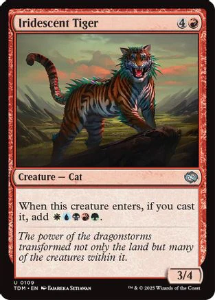 Iridescent Tiger (TDM-109) - Tarkir: Dragonstorm [Uncommon]