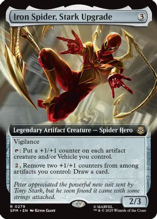 Iron Spider, Stark Upgrade (Extended Art) (SPM-279) - Marvel's Spider-Man [Rare]