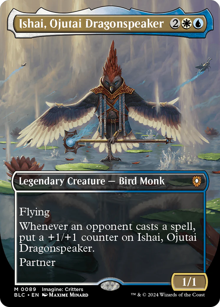 Ishai, Ojutai Dragonspeaker (BLC-089) - Bloomburrow Commander (Borderless) [Mythic]