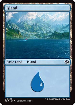 Island (0280) (TDM-280) - Tarkir: Dragonstorm [Land]
