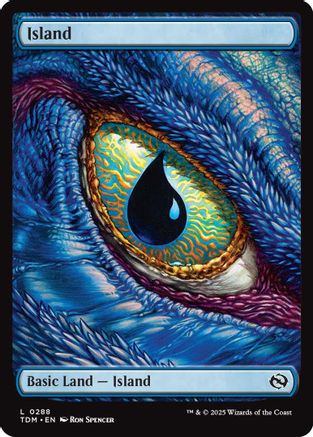 Island (0288) (TDM-288) - Tarkir: Dragonstorm Foil [Land]