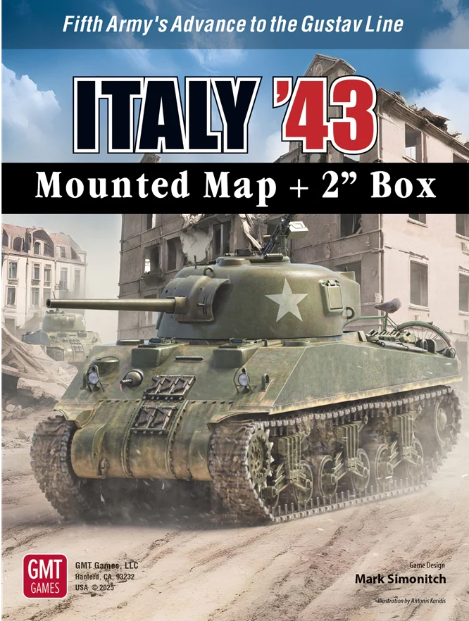 Italy '43 Mounted Map + 2" Box