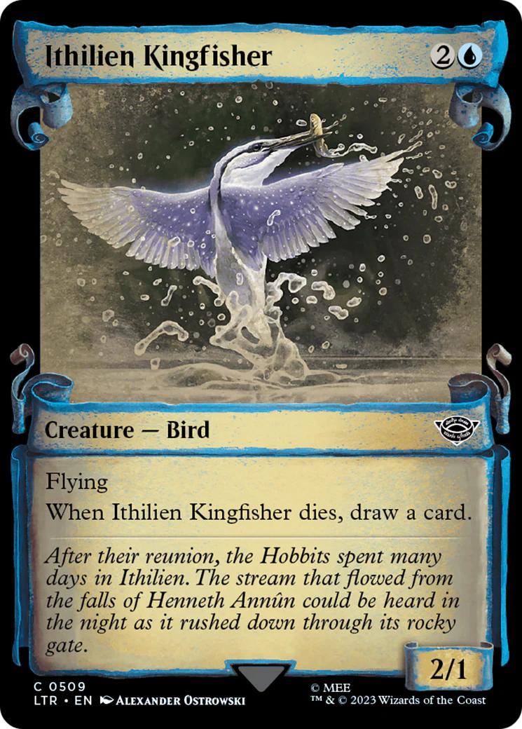 Ithilien Kingfisher (LTR-509) - The Lord of the Rings: Tales of Middle-earth: (Showcase) Scroll Foil [Common]