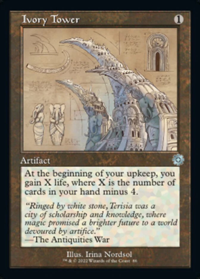 Ivory Tower (BRR-086) - The Brothers' War Retro Artifacts [Uncommon] Retro Frame Schematic