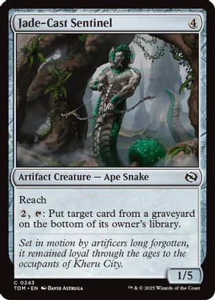 Jade-Cast Sentinel (TDM-243) - Tarkir: Dragonstorm Foil [Common]