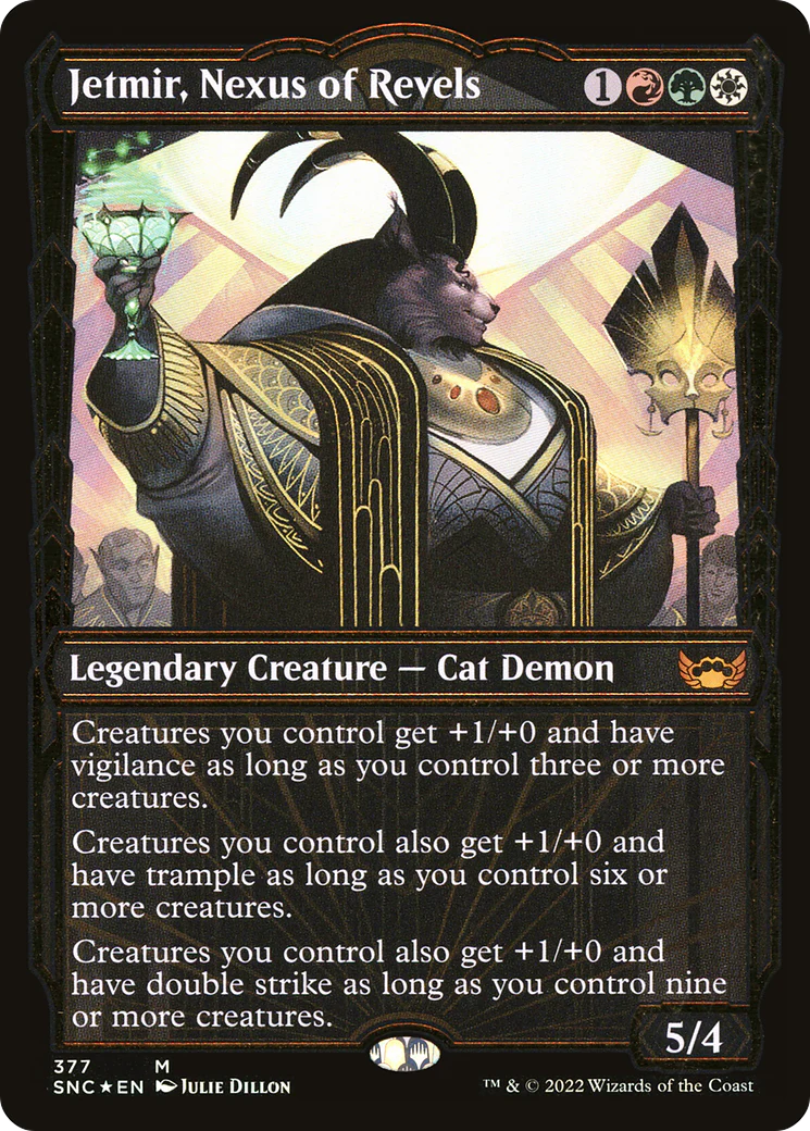 Jetmir, Nexus of Revels (SNC-377) - Streets of New Capenna: (Showcase) Foil [Mythic]