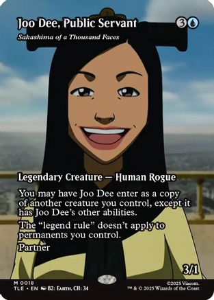 Joo Dee, Public Servant - Sakashima of a Thousand Faces (Borderless) (TLE-018) - Avatar: The Last Airbender: Eternal-Legal Foil [Mythic]