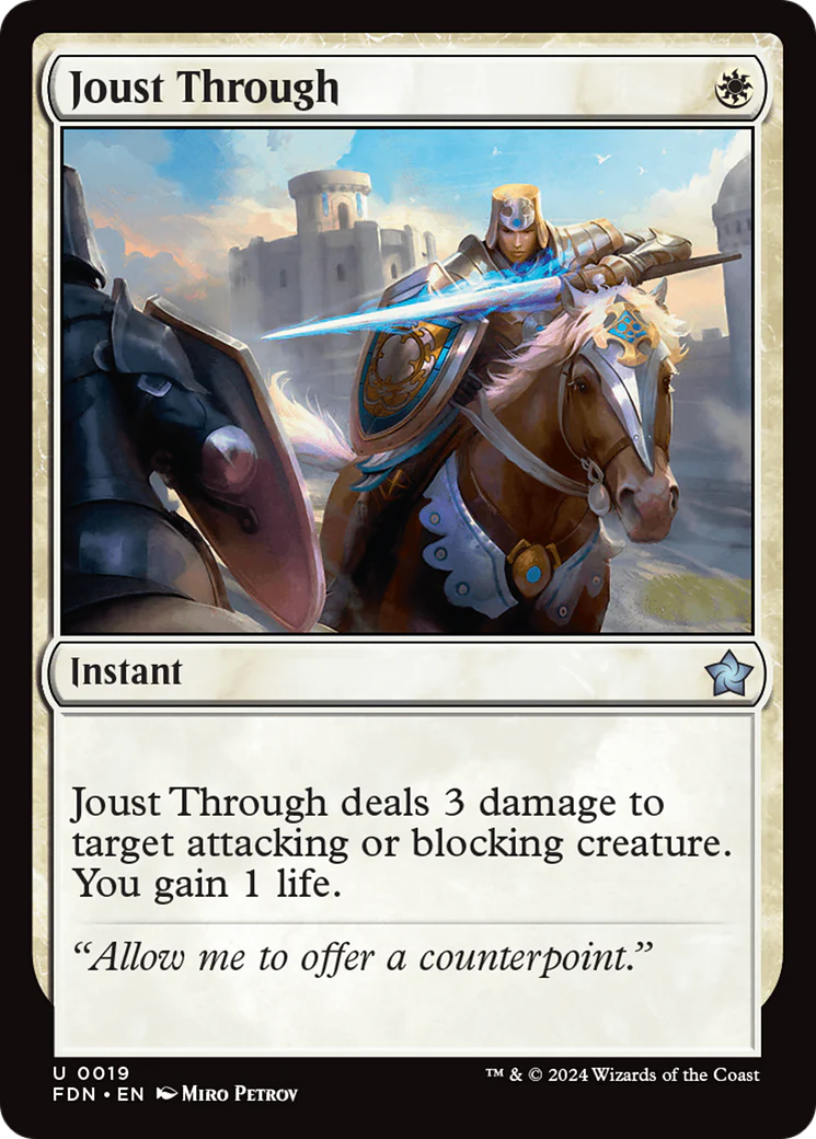 Joust Through (FDN-019) - Foundations Foil [Uncommon]