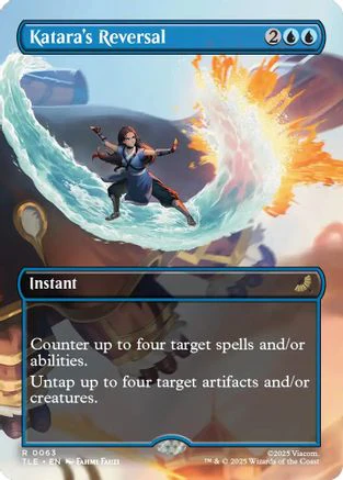Katara's Reversal (Borderless) (TLE-063) - Avatar: The Last Airbender: Eternal-Legal Foil [Rare]