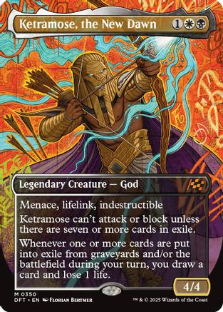Ketramose, the New Dawn (Borderless) (DFT-350) - Aetherdrift Foil [Mythic]