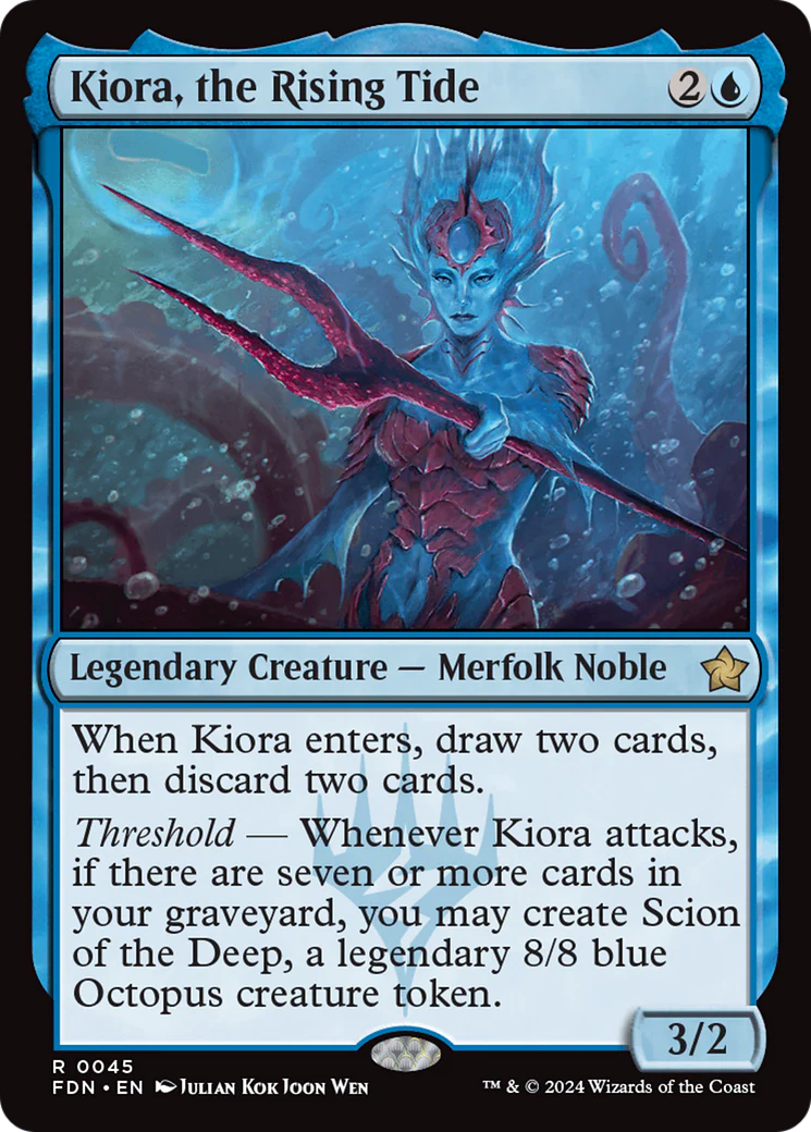 Kiora, the Rising Tide (FDN-045) - Foundations Foil [Rare]