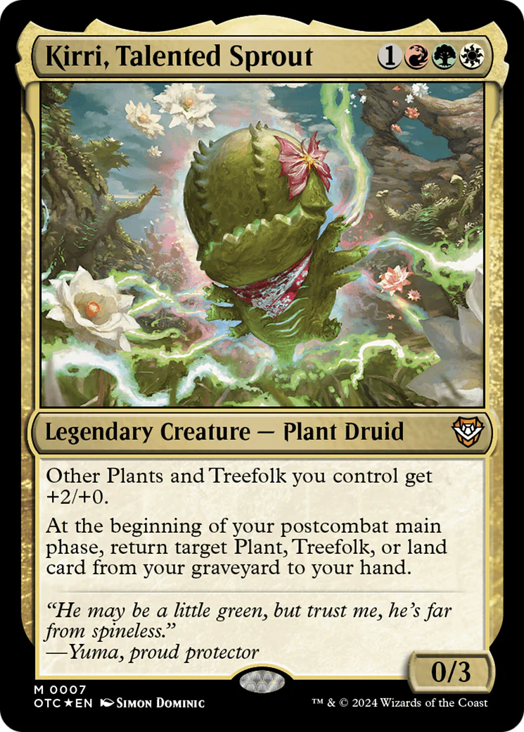 Kirri, Talented Sprout (OTC-007) - Outlaws of Thunder Junction Commander Foil [Mythic]